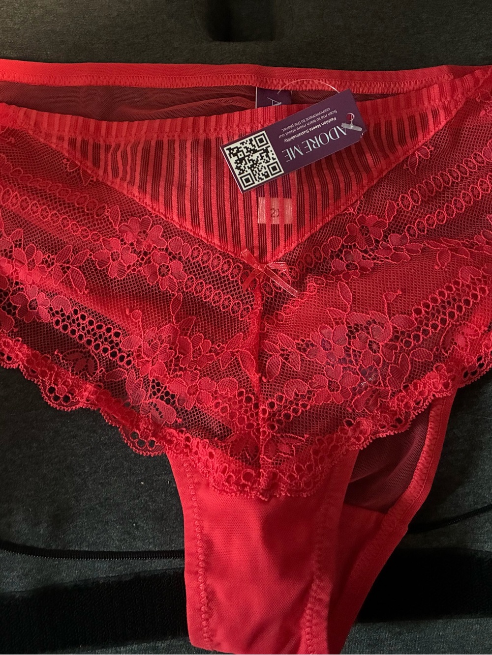 Adore Me Red Orange Lace Bikini Panty - NEW w/Tags, 2X